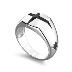 Bagues | Zancan Gioielli Zancan Silver Ring With Black Stone. 18