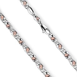 Colliers | Zancan Gioielli Zancan Silver And Rose Gold Chain Men'S Necklace.