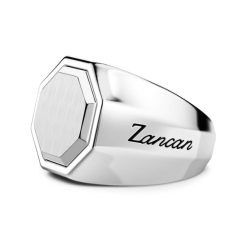 Bagues | Zancan Gioielli Zancan Blocky Silver Signet Ring. 18