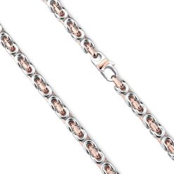 Colliers | Zancan Gioielli Zancan Silver And Rose Gold Chain Men'S Necklace.