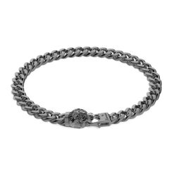 Bracelets | Zancan Gioielli Zancan Silver Curb Chain Bracelet With Tiger Head Closure.