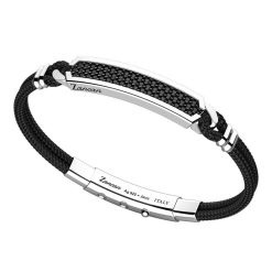 Bracelets | Zancan Gioielli Black Kevlar Bracelet With Central Tag With Black Spinels. 20