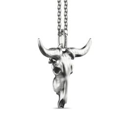 Colliers | Zancan Gioielli Zancan Silver Necklace With Buffalo Pendant.