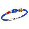 Bracelets | Zancan Gioielli Zancan Kevlar Bracelet With Knot And Silver Nautical Flags. Bleu Clair