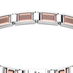 Bracelets | Zancan Gioielli Zancan Silver And 18K Rose Gold Link-Only Bracelet.