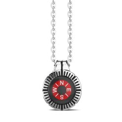 Colliers | Zancan Gioielli Zancan Necklace With Red Silver Compass.