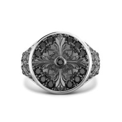 Bagues | Zancan Gioielli Zancan Silver And Black Stone Signet Ring. 18