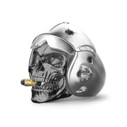 Bagues | Zancan Gioielli Zancan Silver Ring With Aviator Skull. Noir