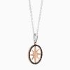 Colliers | Zancan Gioielli Zancan Gold Necklace With Wind Rose Pendant And Diamonds.