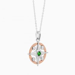 Colliers | Zancan Gioielli Zancan Gold Necklace With Wind Rose Pendant And Diamonds.