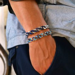 Bracelets | Zancan Gioielli Zancan Silver Ceramic Curb Chain Bracelet With Lacquered Links. 19