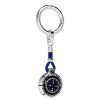 Porte-Cles | Zancan Gioielli Zancan Silver Keychain With Black Compass. Bleu