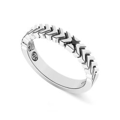 Bagues | Zancan Gioielli Bague En Argent Avec Spinelles Noirs. 18