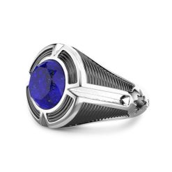 Bagues | Zancan Gioielli Zancan Silver Signet Ring With Central Lapis Lazuli Stone. 18