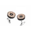 Boutons De Manchette | Zancan Gioielli Zancan Black Steel Cufflinks With Wind Rose.