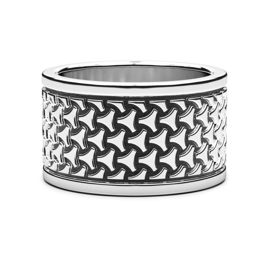 Bagues | Zancan Gioielli Zancan Silver Broad Band Ring. 18