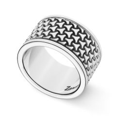 Bagues | Zancan Gioielli Zancan Silver Broad Band Ring. 18