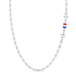 Colliers | Zancan Gioielli Zancan Link-Only Silver Necklace With Nautical Flags.