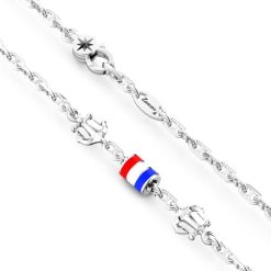 Colliers | Zancan Gioielli Zancan Link-Only Silver Necklace With Nautical Flags.