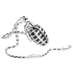 Colliers | Zancan Gioielli Zancan Silver Necklace With Grenade And Black Stones.