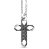 Colliers | Zancan Gioielli Collier Zancan En Argent Avec Pendentif Croix Et Pierres. Noir