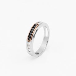 Bagues | Zancan Gioielli Zancan White And Rose Gold Ring With Diamonds.