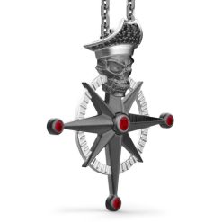 Colliers | Zancan Gioielli Zancan Silver Necklace With Pirate Skull Pendant.