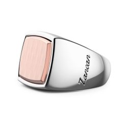 Bagues | Zancan Gioielli Zancan Silver And Rose Gold Square Ring. 18