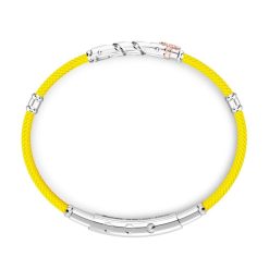 Bracelets | Zancan Gioielli Bracelet Zancan En Kevlar Avec Maille Gourmette. Jaune