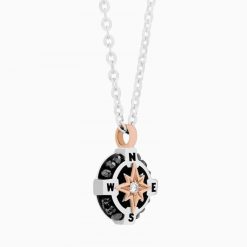 Colliers | Zancan Gioielli Zancan White Gold Necklace With Iconic Wind Rose.