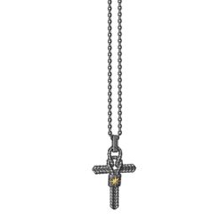 Colliers | Zancan Gioielli Silver Necklace With Cross And Small Knot.