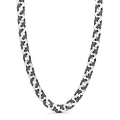 Colliers | Zancan Gioielli Zancan Silver And Black Ceramic Curb Chain Necklace.