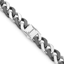 Colliers | Zancan Gioielli Zancan Silver And Black Ceramic Curb Chain Necklace.