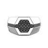 Bagues | Zancan Gioielli Zancan Silver Ring With Black Stones. 18