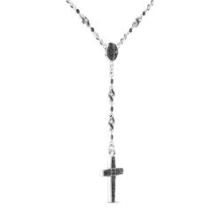 Colliers | Zancan Gioielli Zancan Silver And Black Stone Rosary Necklace.