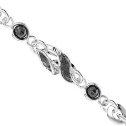 Colliers | Zancan Gioielli Zancan Silver And Black Stone Rosary Necklace.