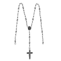 Colliers | Zancan Gioielli Zancan Silver And Black Stone Rosary Necklace.