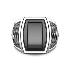 Bagues | Zancan Gioielli Zancan Silver Ring With Onyx. 18