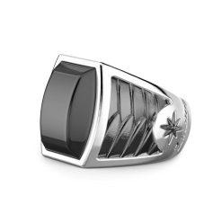 Bagues | Zancan Gioielli Zancan Silver Ring With Onyx. 18