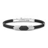 Bracelets | Zancan Gioielli Zancan Kevlar Bracelet With Silver Tag And Black Stones. 19