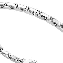 Bracelets | Zancan Gioielli Zancan Silver Bracelet With Venetian Link And Black Stones. 19