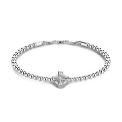 Bracelets | Zancan Gioielli Zancan Soft Bracelet With Silver Beads And Greek Cross. 19