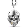 Colliers | Zancan Gioielli Zancan Silver Necklace With Aviator Skull. Blanc