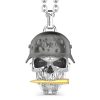 Colliers | Zancan Gioielli Zancan Silver Necklace With Soldier Skull Pendant. Noir