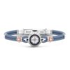 Bracelets | Zancan Gioielli Bracelet Zancan En Kevlar Avec Boussole. Bleu Aviateur