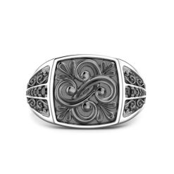 Bagues | Zancan Gioielli Zancan Silver And Black Stone Signet Ring. 18