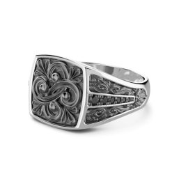 Bagues | Zancan Gioielli Zancan Silver And Black Stone Signet Ring. 18