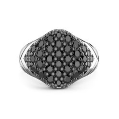 Bagues | Zancan Gioielli Zancan Silver Ring With Black Stones. 18