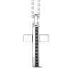 Colliers | Zancan Gioielli Zancan Silver Necklace With Cross Pendant And Black Stones.