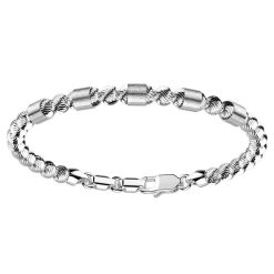 Bracelets | Zancan Gioielli Zancan Silver Beads Bracelet With Satin Finish Inserts. Classique